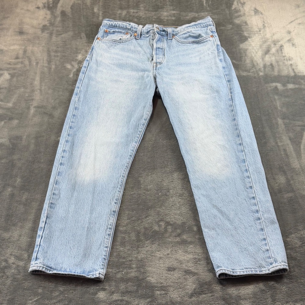 Levis Premium Wedgie Straight Jeans Light Wash High Rise Button Fly W30 L27